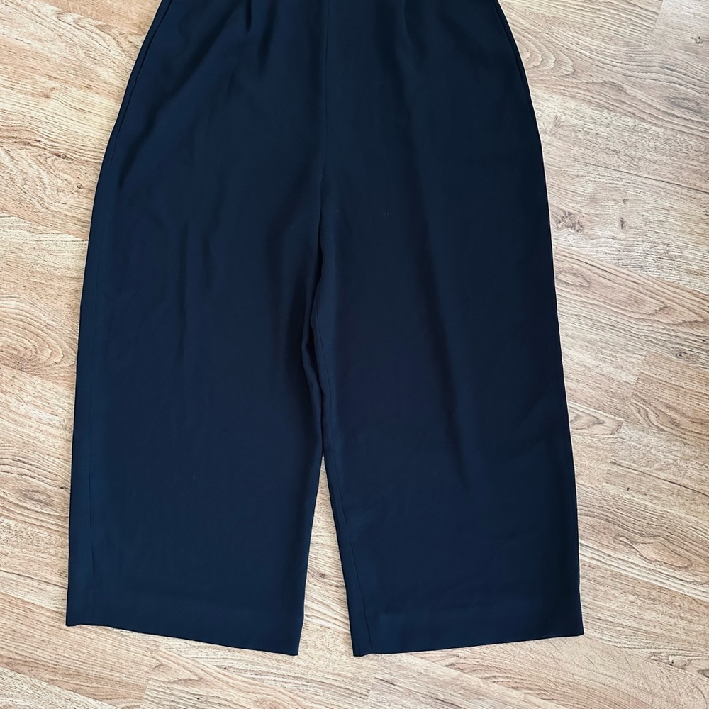 J.Crew Black Cropped Jumpsuit Size 8 - Picture 6 of 10